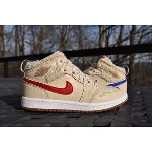 Nike Air Jordan 1 Mid Utility PS 'Fleece' 2021  DO2208-264  Little Kids Size 12C